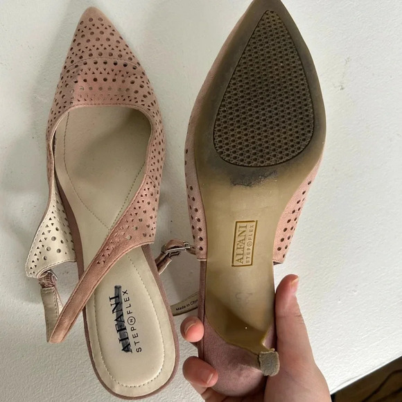 Alfani Step N Flex Babbsy Pointed Toe Slingback Pumps Soft Rose/Beige - Size 9M - Picture 4 of 7